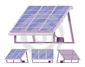 Solar cells panel kit with battery