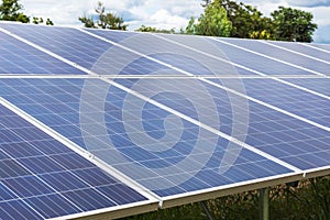 Solar cells in power station energy from the sun