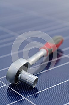 Solar cells and ratchet wrench photo