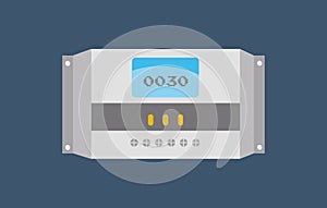 Solar Charge Controller in flat design  Concept Image