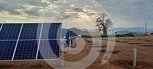 Solar constuction site in Malawi, Africa photo