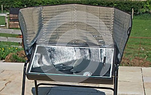 Solar Cooking in a converted bbq solar oven