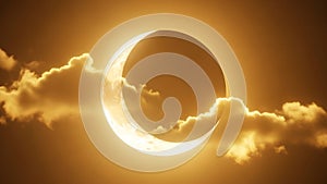 Solar Eclipse with Clouds