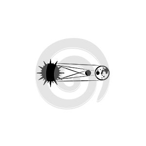 Solar eclipse icon. Elements of space Icon. Premium quality