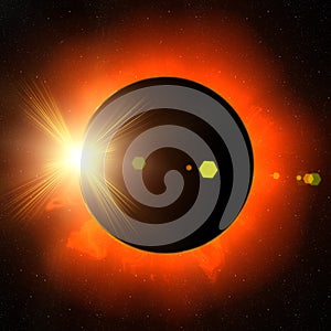 Solar Eclipse Illustration