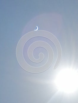 Solar eclipse like moon