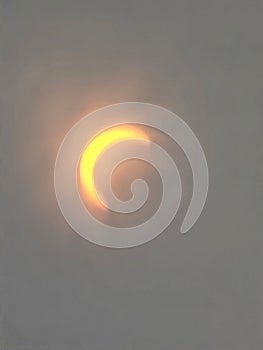 Solar eclipse near totality