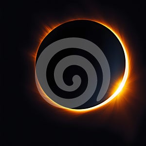 solar eclipse in space, ai-generatet