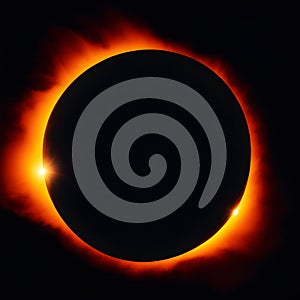 solar eclipse in space, ai-generatet