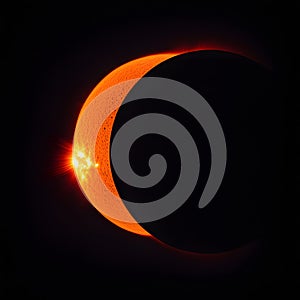 solar eclipse in space, ai-generatet