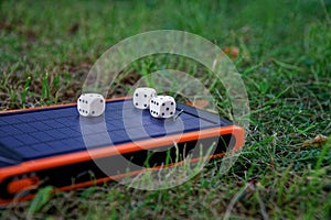 Solar electrical power generator pure energy, dice on it