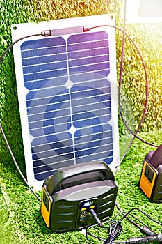 Solar electro panel and battery