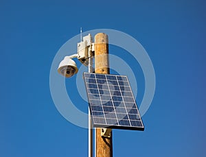 Solar energy being used to power a camera in utah