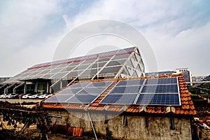 Solar energy building in a industrial park