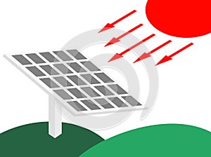 solar energy concept with icon design, solar cell panel vector illustration 10 eps graphic.