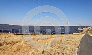 Solar Energy Farm in Winter