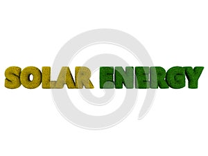Solar Energy Grass Word