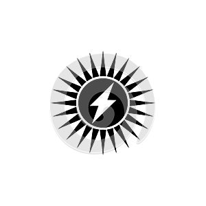 Solar energy icon isolated on white background