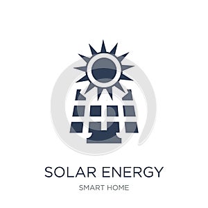 Solar energy icon. Trendy flat vector Solar energy icon on white