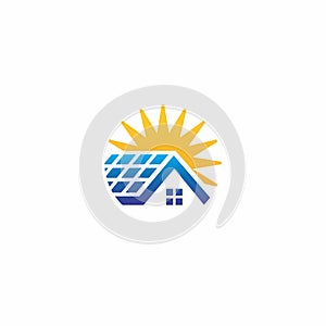 Solar Energy logo designs. Sun power logo. Home Solar logo