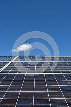 Solar energy panel vertical image