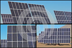 Solar Energy Panels Collage