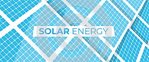 Solar energy panels. Solar batteries isolated on a white background. Clear modern design. Simple design, banner template.