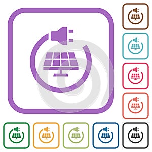 Solar energy simple icons photo