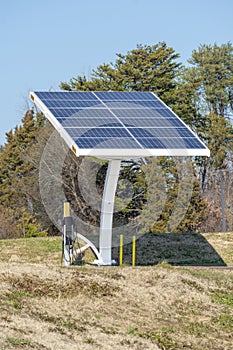 Solar Engery Panel Array Connected To Electrical Vehical Charging Station