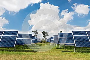 The solar farm for green energy in Thailand