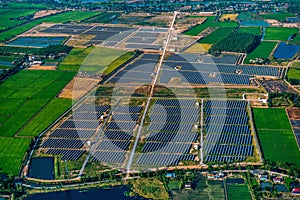 Solar farm solar panels