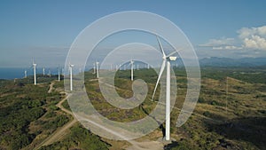 Solar Farm with Windmills. Philippines, Luzon