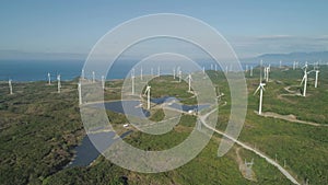 Solar Farm with Windmills. Philippines, Luzon