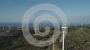 Solar Farm with Windmills. Philippines, Luzon