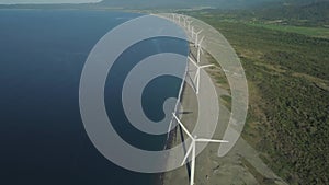 Solar Farm with Windmills. Philippines, Luzon