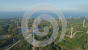 Solar Farm with Windmills. Philippines, Luzon