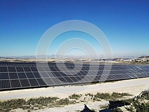 Solar field in Spain. Large dimensions