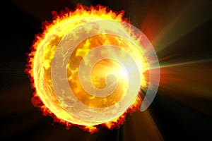 Solar flare illustration