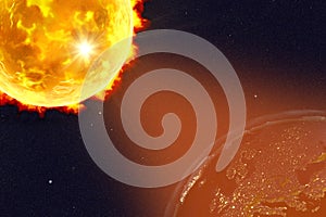 Solar flare illustration