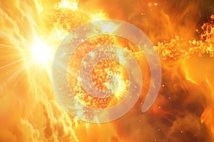Solar flares, powerful eruptions on the sun's surface, emit intense radiation