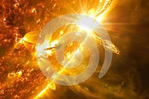 Solar flares, powerful eruptions on the sun's surface, emit intense radiation