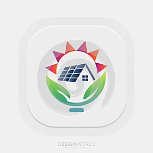 Solar and Home Improvements logo vector logo design idea .Custom Business logo design template.