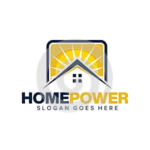 Solar home logo template