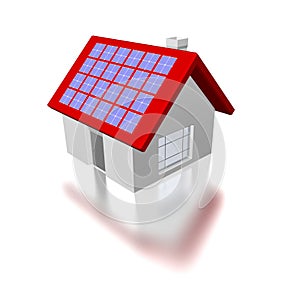 Solar house - independent energy photo