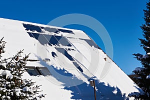 Solar modul in winter photo