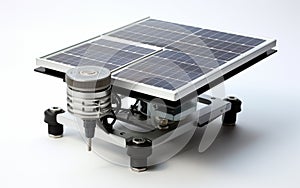 Solar Motion Sensors White Backdrop Generative Ai