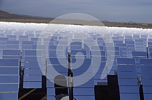 Solar One panels at South California Edison Plant in Barstow, CA photo