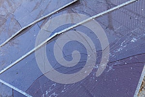 Solar panel, alternative electricity source - concept of sustainable resources, And this is damage of the solar panel mono type