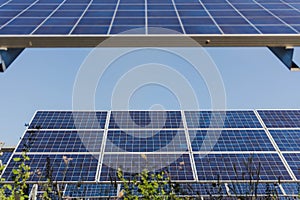 Solar panel, alternative electricity source - concept of sustainable resources, And this is a new system that can generate