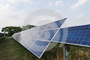 Solar panel, alternative electricity source, concept of sustainable resources, And this is a new system that can generate